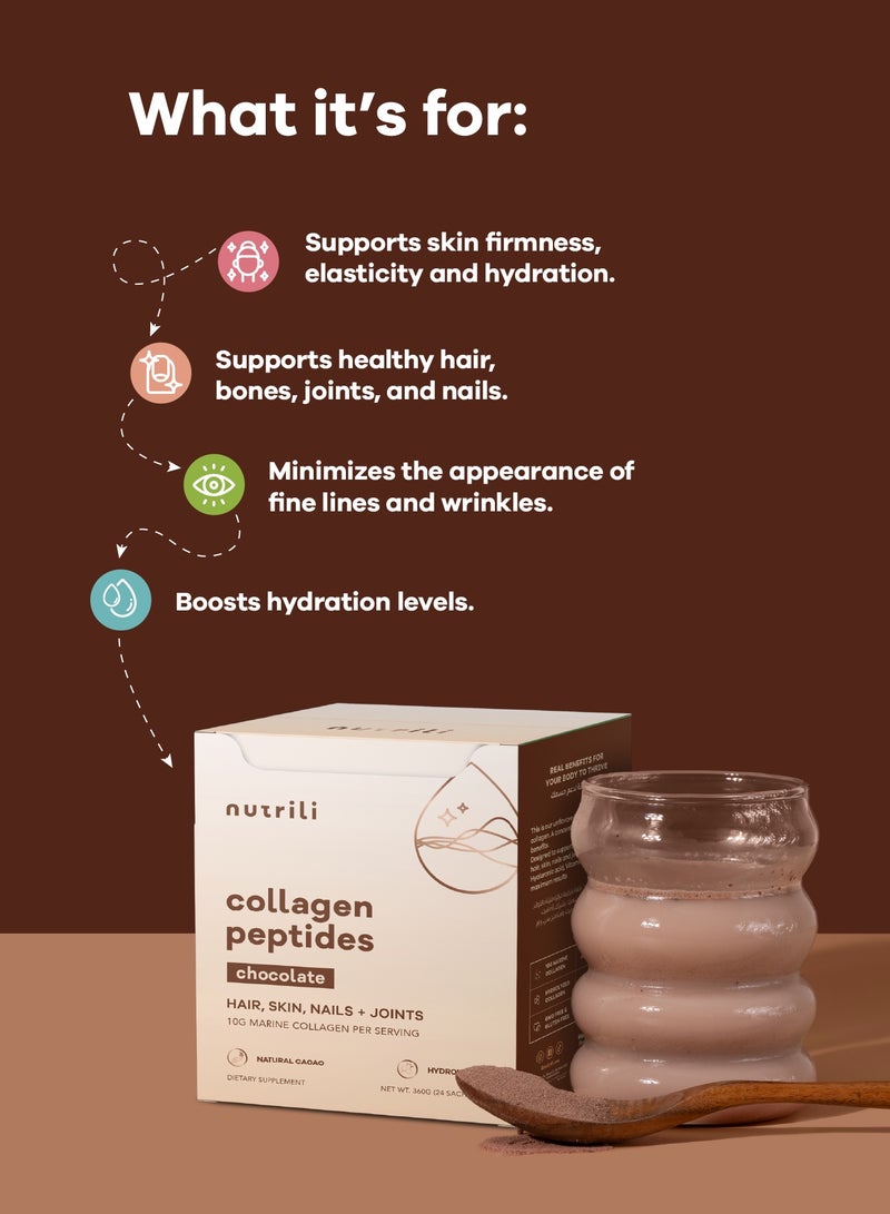 Marine Collagen Chocolate Powder (10g per serving) | Hair, Skin, Joint and Bone Health (15 Servings - 225g) - view 5